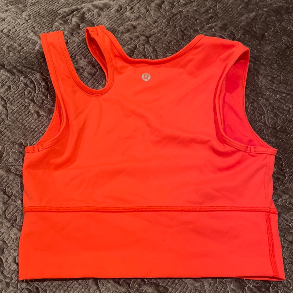 Super cute neon orange Lululemon tank top size 4